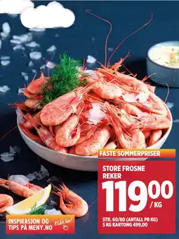 Meny STORE FROSNE REKER tilbud