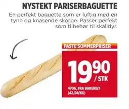 Meny NYSTEKT PARISERBAGUETTE tilbud