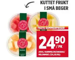 Meny KUTTET FRUKT I SMÅ BEGER tilbud
