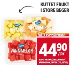 Meny KUTTET FRUKT I STORE BEGER tilbud