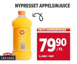 Meny NYPRESSET APPELSINJUICE tilbud