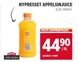Meny NYPRESSET APPELSINJUICE tilbud