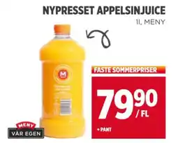 Meny NYPRESSET APPELSINJUICE tilbud