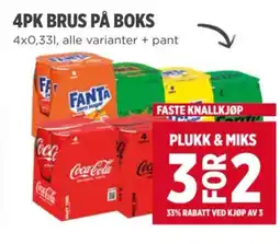Meny 4PK BRUS PÅ BOKS tilbud