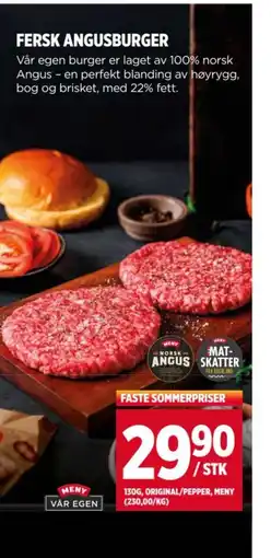 Meny FERSK ANGUSBURGER tilbud