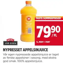 Meny NYPRESSET APPELSINJUICE tilbud