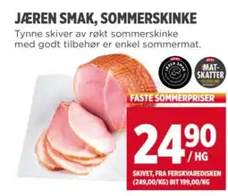 Meny JÆREN SMAK, SOMMERSKINKE tilbud