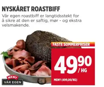 Meny NYSKÅRET ROASTBIFF tilbud