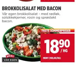 Meny BROKKOLISALAT MED BACON tilbud
