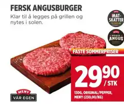 Meny FERSK ANGUSBURGER tilbud