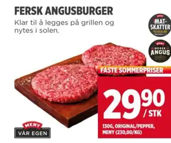 Meny FERSK ANGUSBURGER tilbud