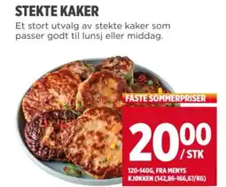 Meny STEKTE KAKER tilbud
