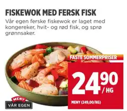 Meny FISKEWOK MED FERSK FISK tilbud