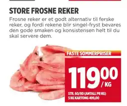 Meny STORE FROSNE REKER tilbud