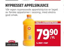Meny NYPRESSET APPELSINJUICE tilbud