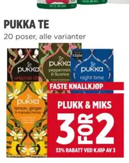 Meny PUKKA TE tilbud