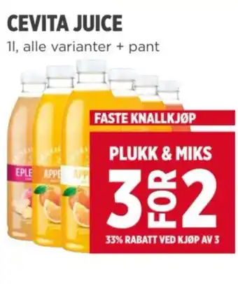 Meny CEVITA JUICE tilbud