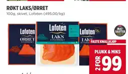 Meny RØKT LAKS/ØRRET tilbud