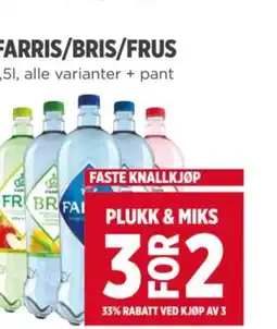 Meny FARRIS/BRIS/FRUS tilbud