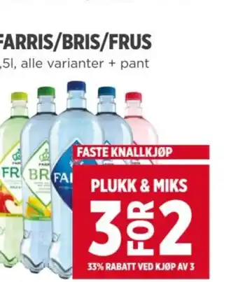 Meny FARRIS/BRIS/FRUS tilbud
