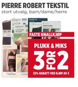 Meny PIERRE ROBERT TEKSTIL tilbud