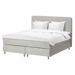 IKEA Dunvik Kontinentalseng, Valevåg fast/medium/nisseholm Gunnared beige, 180x200 cm tilbud