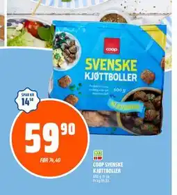 Coop Obs COOP SVENSKE KJØTTBOLLER tilbud