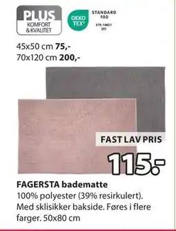 JYSK FAGERSTA badematte tilbud