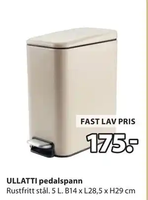JYSK ULLATTI pedalspann tilbud