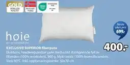 JYSK EXCLUSIVE SUPERIOR fiberpute tilbud