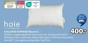 JYSK EXCLUSIVE SUPERIOR fiberpute tilbud