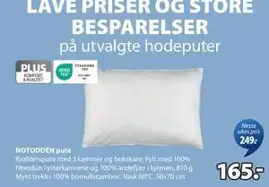 JYSK NOTODDEN pute tilbud