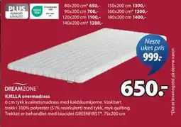 JYSK KJELLA overmadrass tilbud