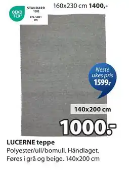 JYSK LUCERNE teppe tilbud