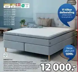 JYSK SOKNA GC35 MEMORY kontinentalseng grå-27 tilbud