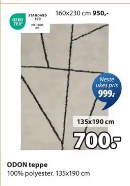 JYSK ODON teppe tilbud