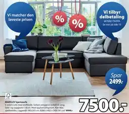 JYSK MARSLEV hjørnesofa tilbud