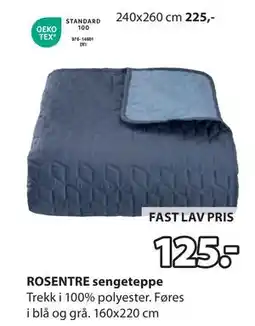 JYSK ROSENTRE sengeteppe tilbud