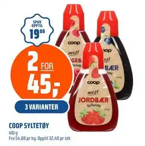 Coop Obs COOP SYLTETØY tilbud
