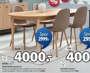JYSK MARSTRAND spisebord tilbud
