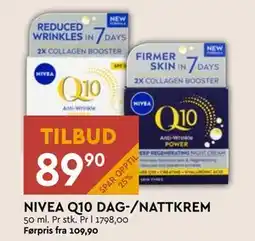 Coop Mega NIVEA Q10 DAG-/NATTKREM tilbud