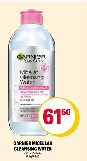 Coop Extra GARNIER MICELLAR CLEANSING WATER tilbud
