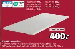 JYSK VINGAN overmadrass tilbud