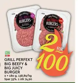 Coop Mega GRILL PERFEKT BIG BEEFY & BIG JUICY BURGER tilbud