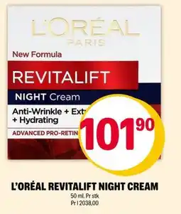 Coop Extra L’ORÉAL REVITALIFT NIGHT CREAM tilbud