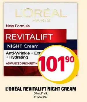 Coop Extra L’ORÉAL REVITALIFT NIGHT CREAM tilbud