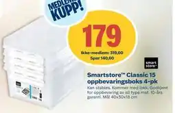 Coop Byggmix Smartstore Classic 15 oppbevaringsboks 4-pk tilbud