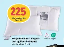 Coop Extra Bergen Dun Soft Support dun og fiber hodepute tilbud