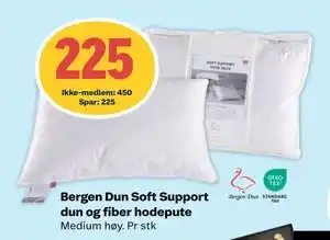Coop Extra Bergen Dun Soft Support dun og fiber hodepute tilbud