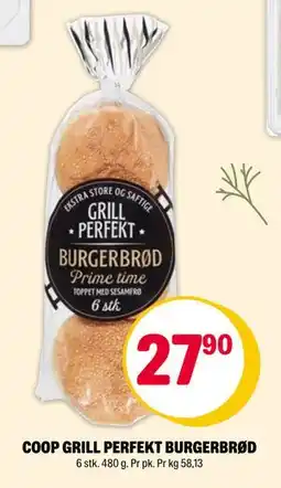Coop Extra COOP GRILL PERFEKT BURGERBRØD tilbud